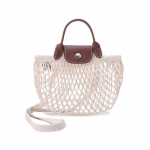 Longchamp Le Pliage Filet 17 Puuvill ja Nahk Vabaaja V&otilde;rk-kott T&otilde;mmatav Kotti &Otilde;lakott Ristkorraldus Mini Naiste kotid Linane 10139HVH037 Basic Set (Bag)