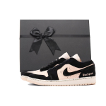 Jordan Air Jordan 1 Cushioning, Wear Resistant Low top Vintage Basketball Shoes Unisex Black Pink DC0774-003(Team59-SBOX) 36.5 gray