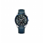 CITIZEN Eco-Drive Seeria Kronograaf Kvarts Nahkrihm Meeste K&auml;ekell Must T&auml;hik BL5490-09M must