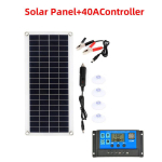 12V p&auml;ikesepaneeli komplekt 10A&ndash;100A kontrolleriga &ndash; Kaasaskantav telkimiseks, matkaautoks, koduks ja v&auml;listingimustes aku laadimiseks 【1】Solar panel + 10A controller black
