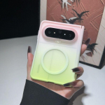 Kaitse&uuml;mbris Huawei Pura X Maxile, nahataoline matt gradientmagnetiline &uuml;mbris, kahepoolne hingedega t&auml;iskeha kate Huawei Pura X Max