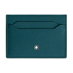 Montblanc Sartorial Kuusnurkne Valge T&auml;he Logo Viie Kaardipesa Vasikanahast Kaardihoidja Meeste kaardihoidja K&uuml;pros-Sinine 198880 Basic Set (Bag+Dust Bag)