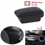 Toyota Aygo X k&auml;etoe karp 2021-2025 Aygo X salongi keskmine k&auml;etoe karp spetsiaalsed muutmise tarvikud panipaiga karp USB C3 White line NoUSB