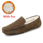 Uued Moekad Vabaaja Suede Kingad Meeste Mokassiinid Karvaga Meeste K&otilde;rge Kvaliteediga Mokassiinid Slip-on Hingavad S&otilde;idumokassiinid Suurused 38-47 44 brown