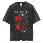 Rock Trivium Shogun Albumi T-s&auml;rk Kvaliteetne Puuvill Vintage Must L&uuml;hikeste Varrukatega T-s&auml;rgid Moodsad Meeste Naiste Hip Hop Streetwear S mitmev&auml;rviline
