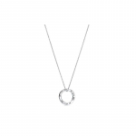 TIFFANY &CO. 1837&reg; Seeria T&auml;hekujuline Graveeritud Ring Sterling H&otilde;bedast Kaelakee Naiste H&otilde;be 60013960-H&otilde;bedane Keti pikkus 40cm h&otilde;be