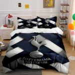 Tottenham Hotspur Voodipesukomplekt Voodipesu Tekikoti Komplekt Tekikott Padjap&uuml;&uuml;rid  (1 * Tekikott 2 * Padjap&uuml;&uuml;ri, ilma tekita) 135x200cm