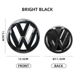 VW 2 tk Asendatav auto esiradiaatori iluv&otilde;re embleem Tagumise pagasiruumi kaane m&auml;rk VW Golf 7 jaoks (2014&ndash;2017) -Embleem must