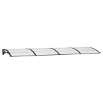 Uksekatus Must 400 x 100 cm Pol&uuml;karbonaat