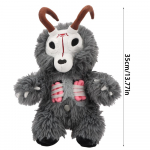 BIGEARDOG Kawaii Multikas Wendigo Zombi Hirvepea Pehme M&auml;nguasi T&auml;idisega Wendigo M&auml;nguasi S&uuml;nnip&auml;ev Halloween Loovad Kingitused Toa Kaunistus 35cm kuristik