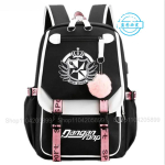 Danganronpa Seljakott Anime Mochila Koolikott &Otilde;pilane USB-port Reisitooted S&uuml;learvuti Vabaaja Suur &Otilde;lakott Kingitus 12 inches