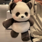 Jooksva Panda V&auml;ikese Talle Nukk Armas Palusm&auml;nguasi Rahustav Ja Magamispadi Kingituseks Headele S&otilde;pradele P&uuml;hade&uuml;llatus Kingitused black