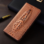 XIAOMI POCO M8 M8Pro Pro 5G klapp&uuml;mbrised 3D krokodillipea magnetiline kate ehtne nahk kaarditaskuga rahakott &uuml;mbrised For POCO M8 Pro 5G brown