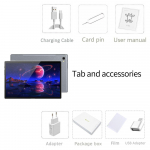 10,1 tolline 8GB+256GB tahvelarvuti WiFi+4G+Bluetooth phablet Android 13 Standard Version
