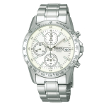 Seiko Selection SBTQ039 Kronograafkell Valge sihverplaat Meeste valge