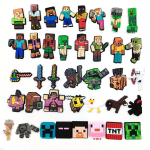 Minecraft Croc v&otilde;lud PVC pehmest kummist kingade kaunistused DIY kingav&otilde;lud aiaklonksudele Loovad kingatarvikud black