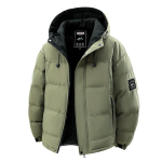 Talvine meeste veekindel tuulekindel vabaaja jope Meeste paks kapuutsiga moodne jope Mees v&auml;litingimustes avar paks jope Tuulejope Parka 4XL black