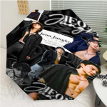 Kpop BTS Jeon Jung Kook Jk JIMIN T&auml;heprindiga Automaatne Vihmavari, 8 Ribiga Rauast Raam, Plastikust K&auml;epide, Sobib V&auml;ljas Reisimiseks ja Igap&auml;evaseks Kasutamiseks, Ideaalne Kingitus Three-fold umbrella white