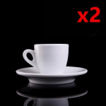 Nuova Point Classic Esppresso tassi ja taldriku komplekt Professionaalne v&otilde;istlustase Thicken Bone China kohvikruusi ja taldriku komplekt 60ml
