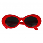 Retro Clout kaitseprillid Oval Mod Fashion Kurt Cobain inspireeritud prillid valged
