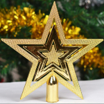 V&auml;ljas kodukaunistus H&auml;id j&otilde;ule kaunistused Tree Toppper Glitter Star Decoration 20 cm kuldne