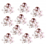 10 tk sulamist lillekujulised kristallist lamedad n&ouml;&ouml;bid, kaunistused, k&auml;sit&ouml;&ouml; 2.2x2.4cm