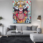 5D isetegemisel maalitud metsalise teemanttikandid teemantmosaiik-teemantmaal Riststiil 20X30