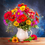 Teemantmaal Ristpistes Teemanttikandid Teemantmosaiik Kodukaunistus V&auml;rviline Daisy 30x30CM