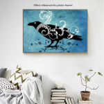 Teemantmaaling t&auml;is &uuml;mmargune lind teemanttikandid t&auml;isekraan teemantloomade kividest pildid 20X30CM