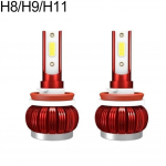 H8 H9 H11 H7 HB3 9006 HB4 auto COB 6000K Super Fashion Cars tarvik H8/H9/H11 punane