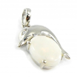 Les Tr&eacute;sors De Lily [F6064] &ndash; h&otilde;bedane ripats 'Opal Goddess' delfiin H&otilde;bevalge (roodiumiga kaetud) &ndash; 12x13 mm valge