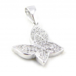 Les Tr&eacute;sors De Lily [H5558] - h&otilde;bedane ripats 'Papillon de Charme' h&otilde;bevalge (roodiumiga kaetud) - 20x18 mm valge