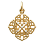 Les Tr&eacute;sors De Lily [L0855] - kullatud ripats  Carmen  valge kuld - 17x17 mm kuld
