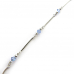 Les Tr&eacute;sors De Lily [M7263] - Bracelet Argent 'Clara' bleu (rhodi&eacute;) h&otilde;be