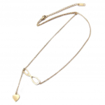 Les Tr&eacute;sors De Lily [P4892] - Collier acier 'Infini' dor&eacute; ros&eacute; (gold pink) - 25x7 mm kuld