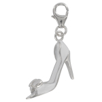 Les Tr&eacute;sors De Lily [Q4921] - Pendentif charm argent 'Cendrillon' blanc argent&eacute; (rhodi&eacute;) - 18x15 mm valge