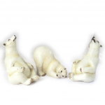 Les Tr&eacute;sors De Lily [J9993] - Set de 3 figurines 'Famille Ours Polaire' beige beež