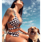 Seksikas naiste ujumistrikoo Ujumisriided Solid k&otilde;rge v&ouml;&ouml;kohaga bikiinikomplekt Bandage Thong Brasiilia ujumiskost&uuml;&uuml;m S mitmev&auml;rviline