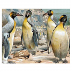 5D isetehtud teemantmaal, ristpistega inkrusteeritud Islandi pingviini strassikivist teemanttikandid 20X30CM