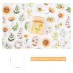 46tk Daisy Flower p&auml;evalillekleebiste komplekt Mini lillekleebised DIY Kleepuv p&auml;eviku kinketihend A6422