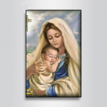 Teemantmaal Religioon T&auml;ispuurimine Mosaiik Neitsi Maarja Tikand Teemantkunst Kodukaunistus 20X30CM