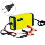 Auto peal auto mootori kaasaskantav 12 V LED-ekraaniga automaatne akulaadija adapter China Plug