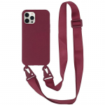 Luksuslik vedel silikoon&uuml;mbris koos Crossbody kaelakee kaelarihmaga iPhone 16 15 14 Plus 13 12 11 Pro Max 13 12 Mini XR XS X 8 7 Plus SE 2020 jaoks iPhone 12 mini