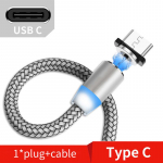 1M magnetiline laadimiskaabel USB-kaabel Huawei Honori C-t&uuml;&uuml;pi laadimiskaabli kiirlaadimise moekaablitele Type-C must