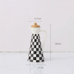 Keraamiline kodune suletud puidust kaanega maitseainepurk K&ouml;&ouml;gitarbed Suure mahutavusega &auml;&auml;dikapott portselan&otilde;lipudel Toiduvalmistamise t&ouml;&ouml;riistad