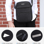 TINYTA Meeste kotid Meeste &otilde;lakotid 9,7 tolli 9 taskuga veekindel vabaaja kott Must l&otilde;uendist messenger kott &otilde;lg 28x21.5x6.5cm must