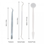 3 tk Professionaalne roostevabast terasest hambaravi instrumentide sondi komplekt Hambaarsti hambaravi suupeegli ja sirpkaalu h&uuml;gieenipuhastuskomplekt