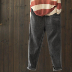 Johnature velvetist p&uuml;ksid naistele elastne v&ouml;&ouml;koht &uuml;hev&auml;rvilised p&uuml;ksid kevadised naiste riided taskud vabaaja p&uuml;ksid M