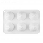 6 auguga 3D virsikukoogivormi silikoonvormid koogi kaunistamiseks magustoidu puuviljavahuvormi meisterdamiseks k&uuml;psetusn&otilde;ud