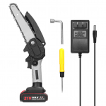 21V 6tollised kaasaskantavad elektrilised oksasaed V&auml;ikesed puidul&otilde;hkumismootoriga mootorsaeharja mootor &uuml;he k&auml;ega US Plug 1 Battery